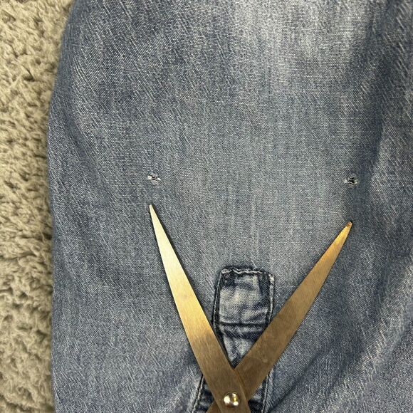 VTG Arizona Jean Denim Long Sleeve Button Up Southwest Pearl Snap Shirt XL - Picture 2 of 14